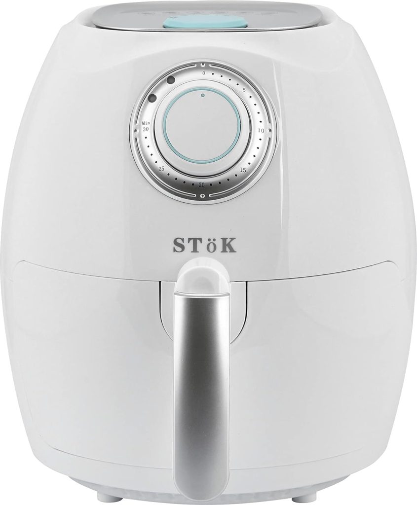 SToK (ST-AF01-W) 2.6 Liters 1350W Air Fryer With Smart Rapid Air Technology & Double Layer Grill - White (1 Year Offsite Warranty)